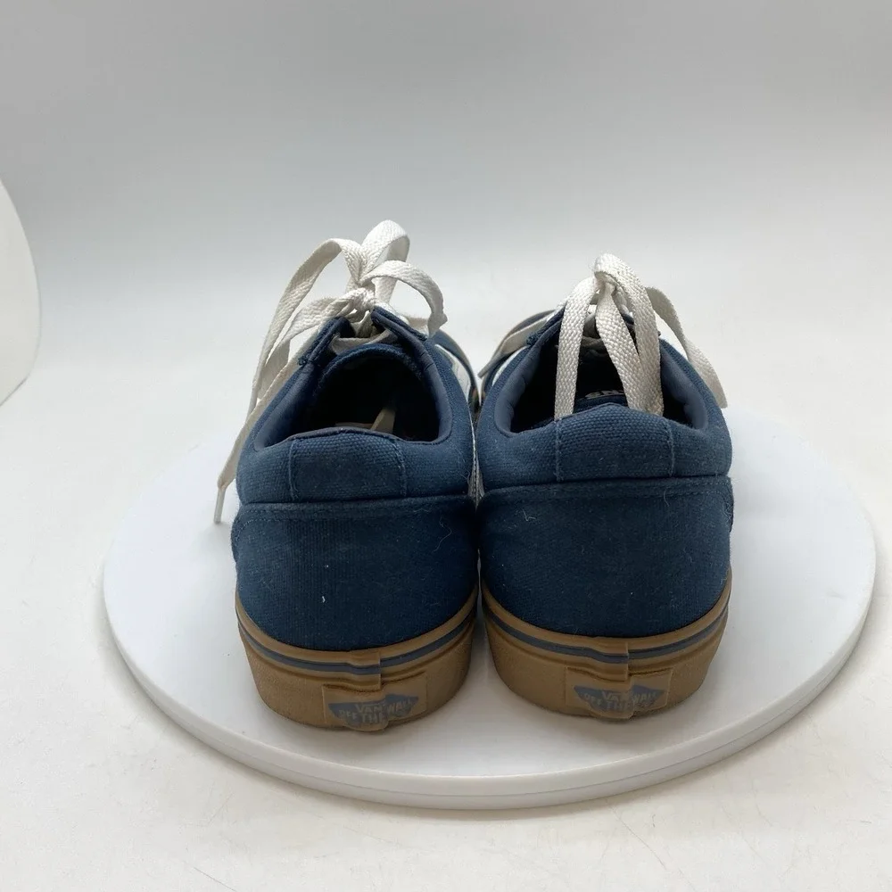 Vans Old Skool Mens 8‎ Blue Athletic Skate Walking Canvas Shoes Sneakers 500714